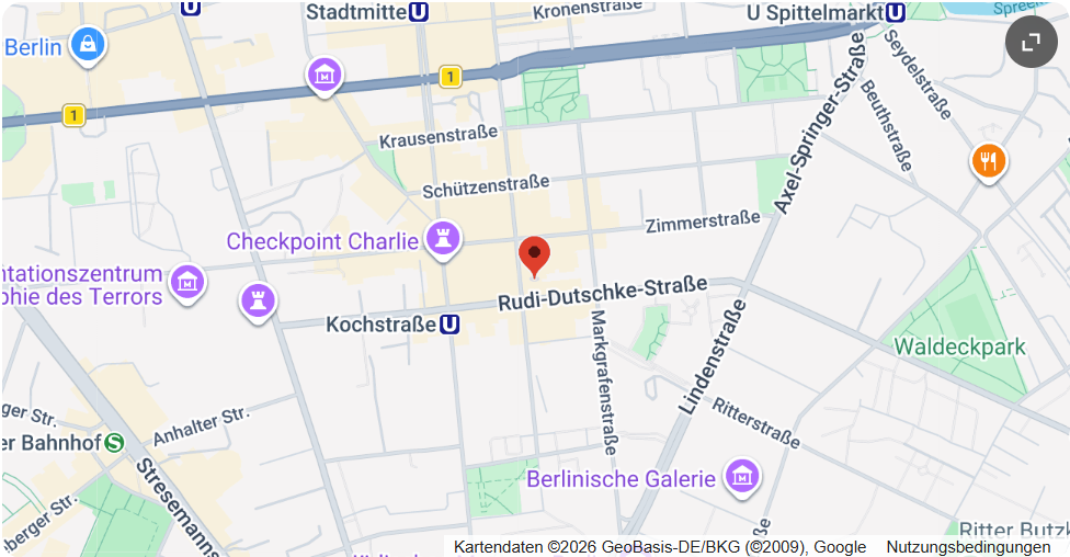 Kartenausschnitt Data4Life Büro Berlin